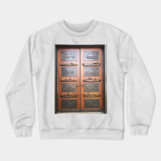 Doors of the Chapel at the Cambridge American Cemetery, Cambridge, UK Crewneck Sweatshirt